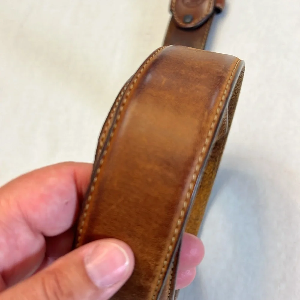 MENS SILVER CREEK WESTERN BROWN  LEATHER BELT 34